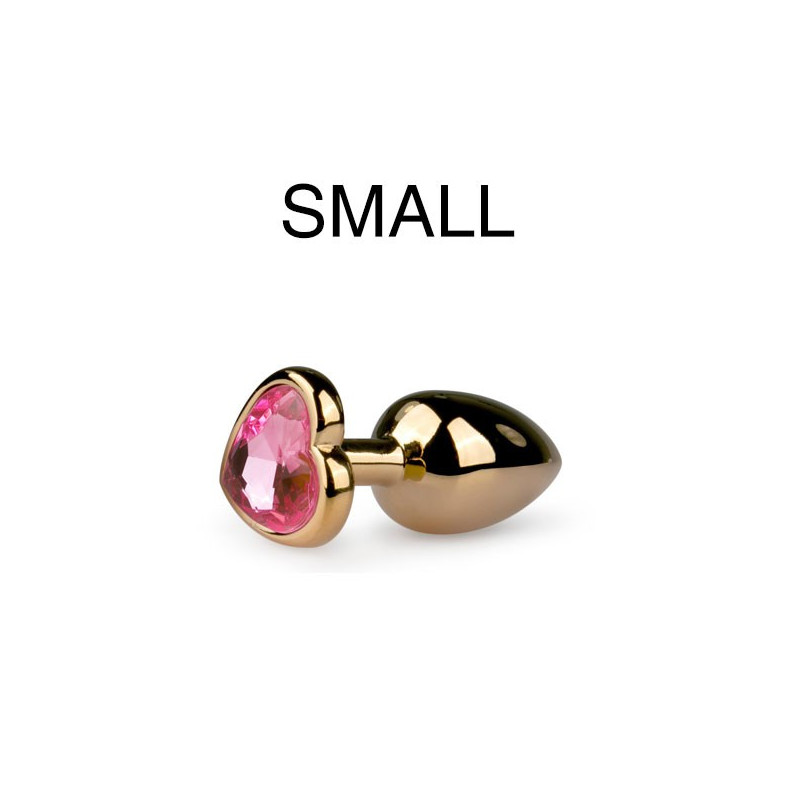 EasyToys Anal Collection Plug bijou Or en coeur - Small 6.3 x 2.6 cm
